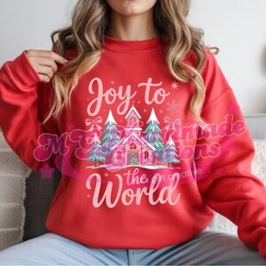 Joy to the World Red Holiday Sweatshirt